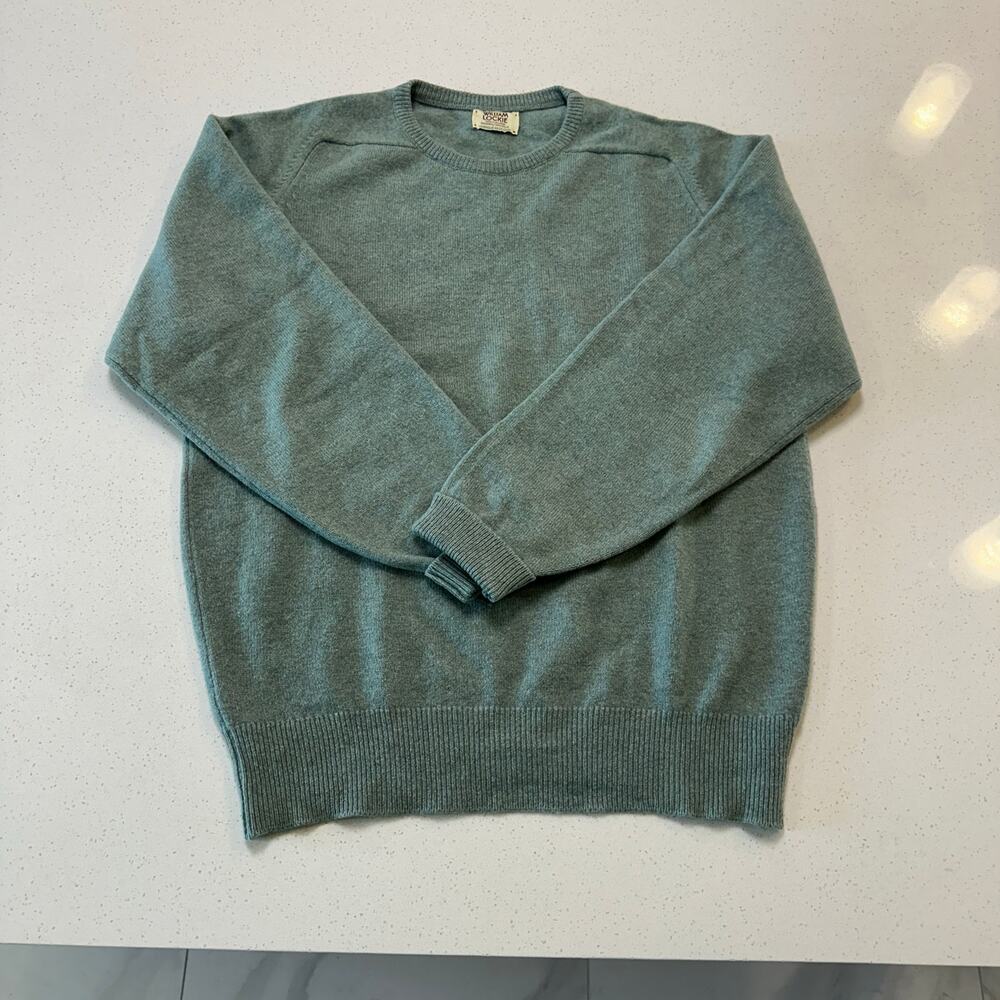 S William Lockie Lambs Wool Green Sweater